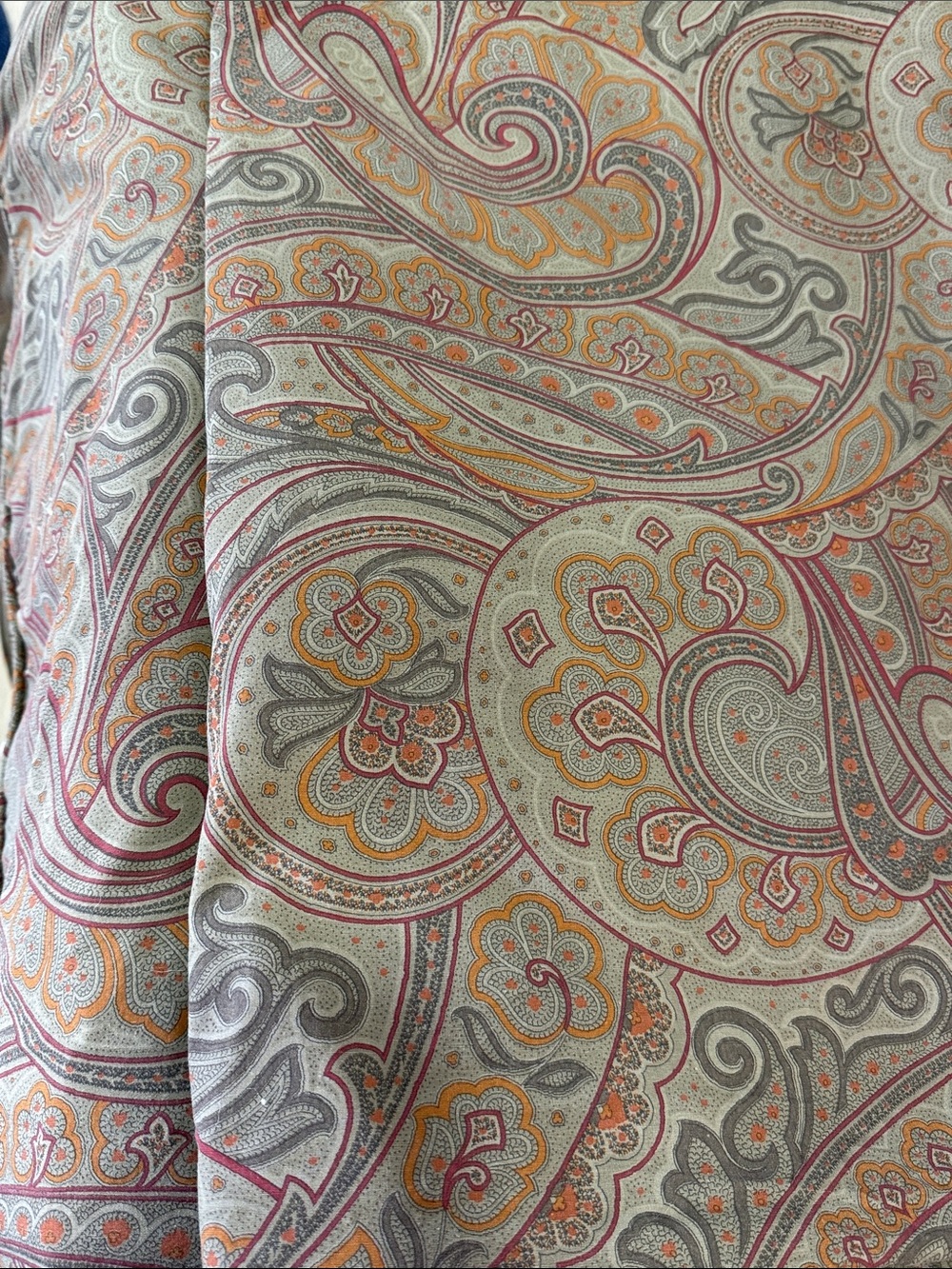 Vintage Ralph Lauren Equestrian Brown Paisley King Duvet Cover